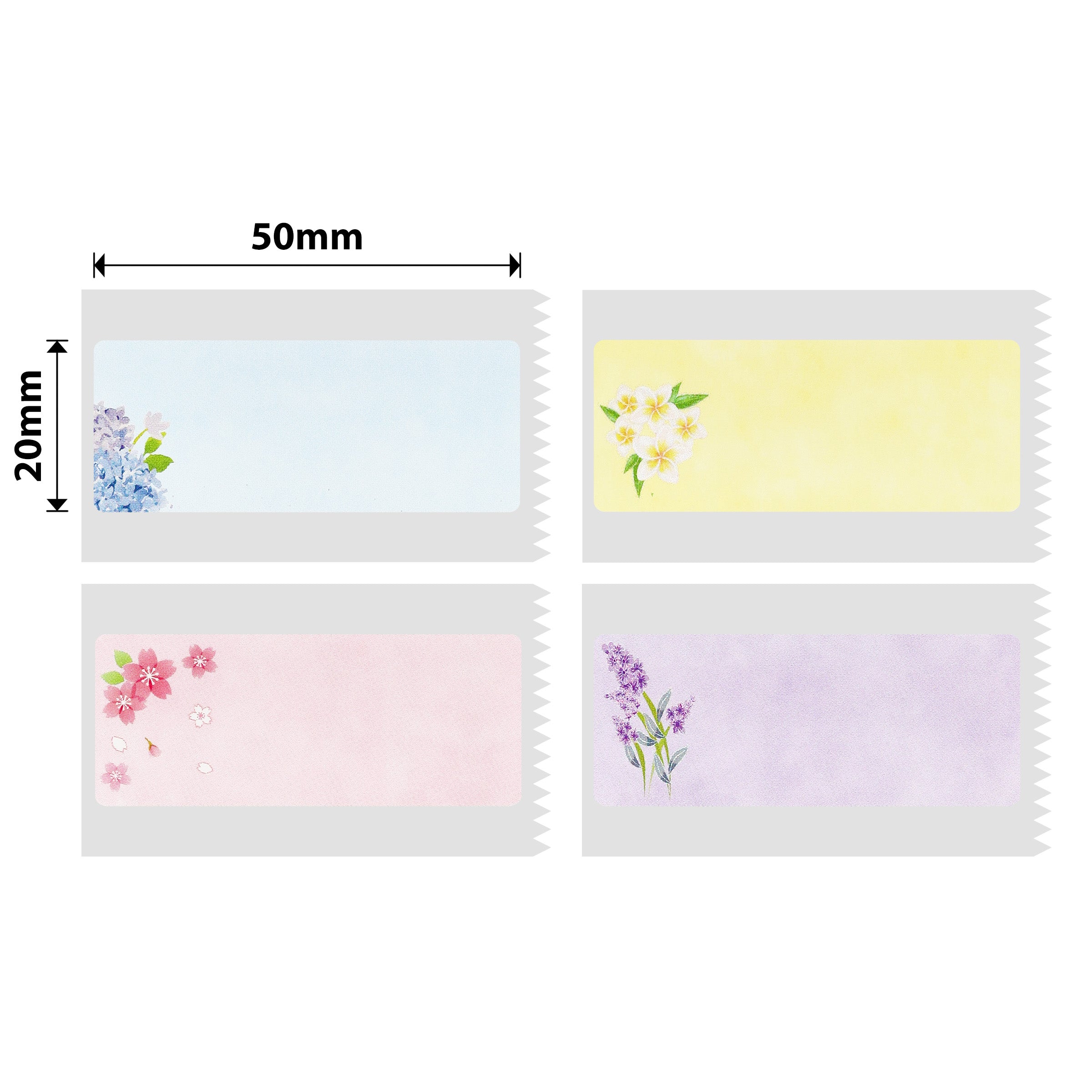 NB741 - Niimbot - B1 / B21 / B31 / B3S / B4 - 50x20mm - 320 Like A Flower Season Labels