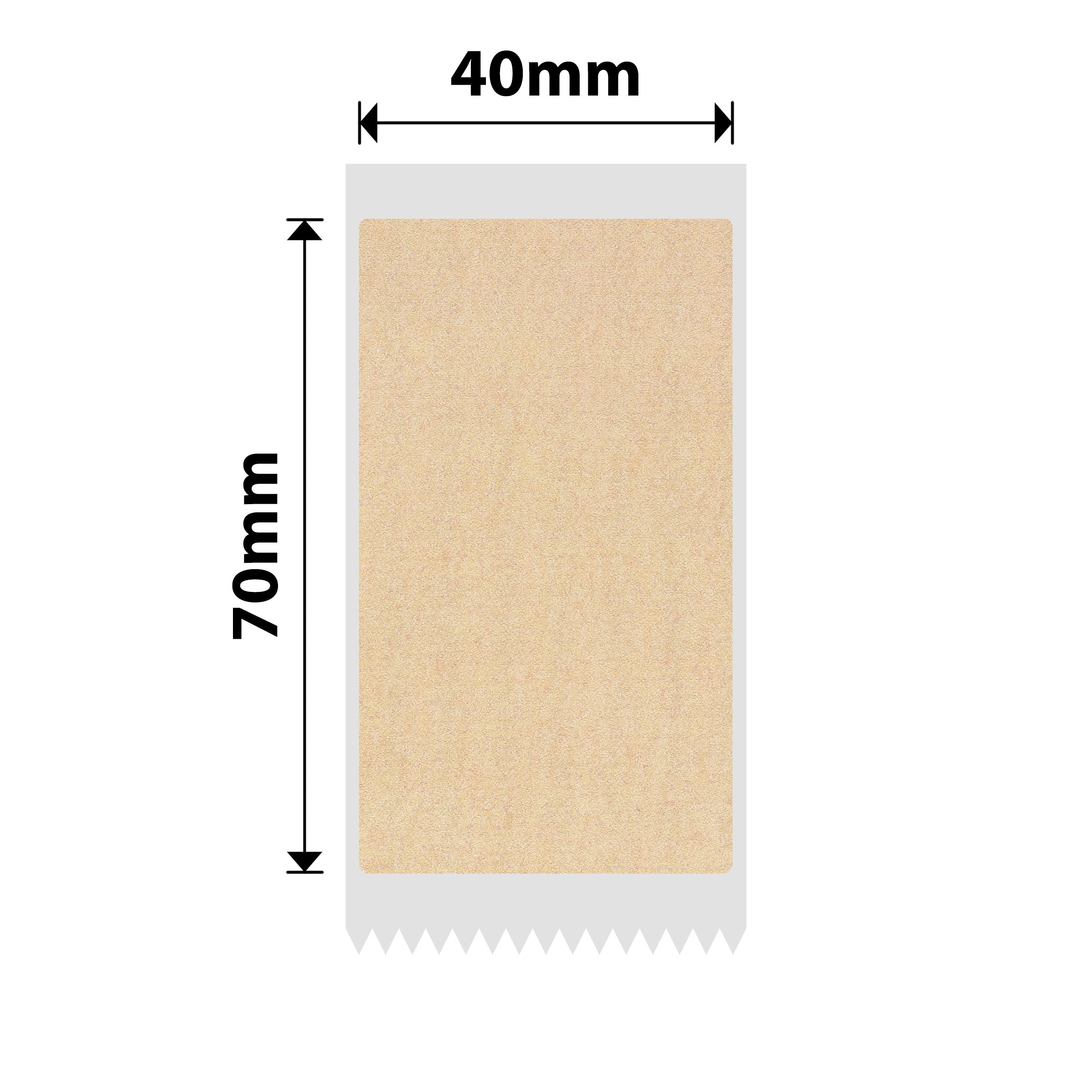 NB744 - Niimbot - B1 / B21 / B31 / B3S / B4 - 40x70mm - 105 Kraft Labels