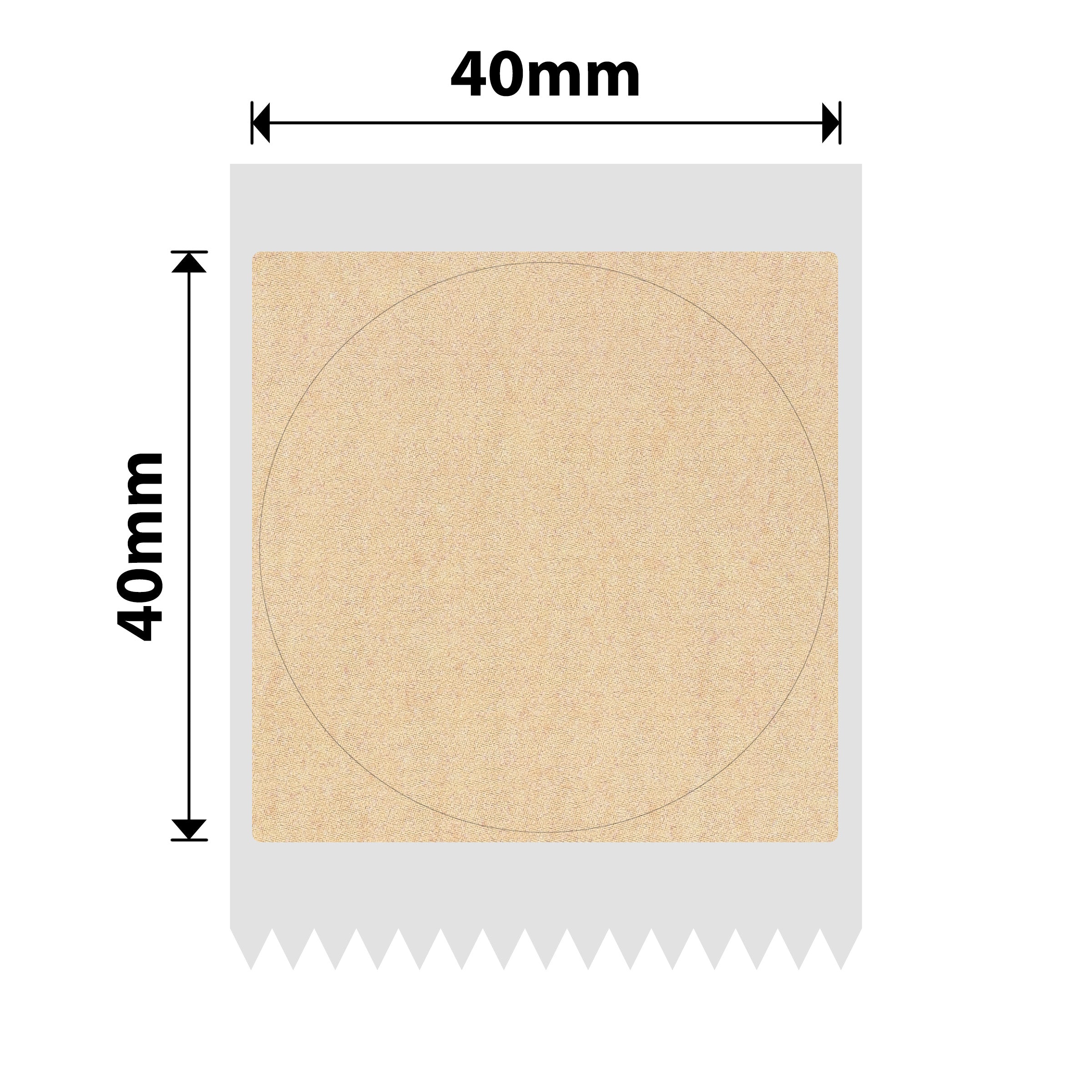 NB749 - Niimbot - B1 / B21 / B31 / B3S / B4 - 40x40mm - 180 Kraft Round Labels