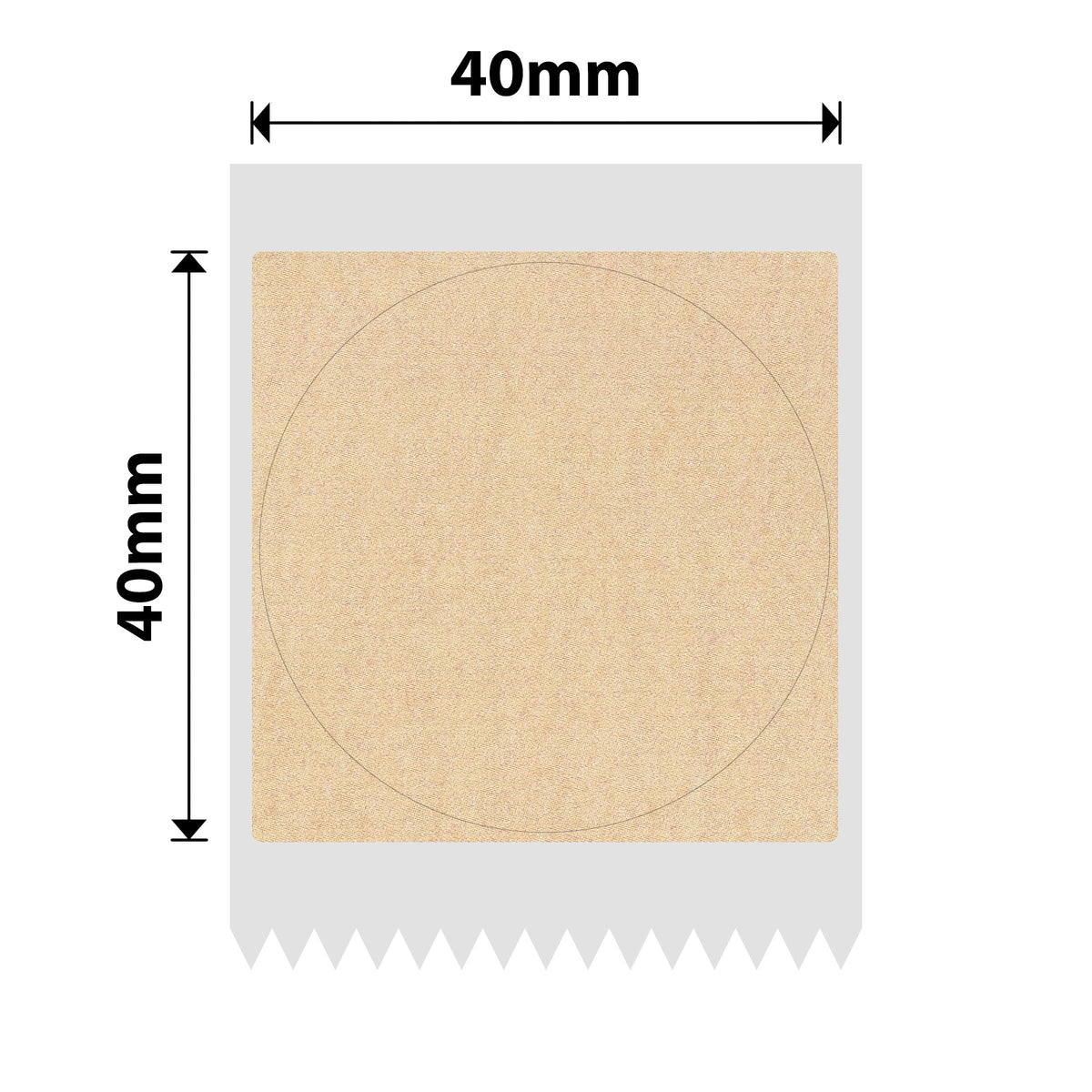 NIIMBOT - B Range - 40x40mm - Kraft Round - 180 Labels