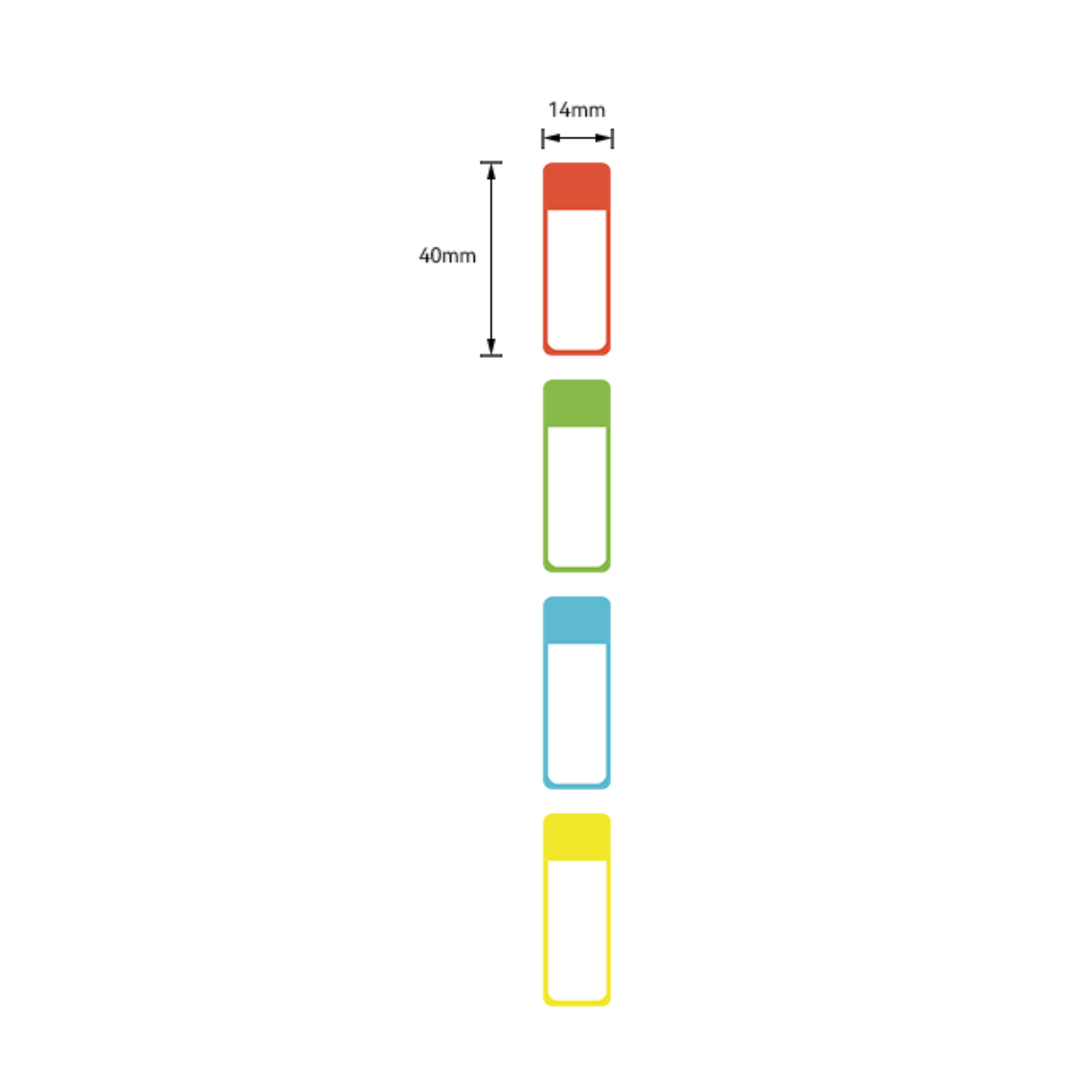NB782 - NIIMBOT - D11 / D101 / D110 / H1S - 14X40MM - 160 COLORFUL TAG LABELS