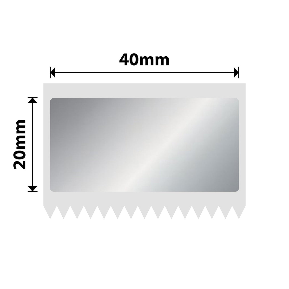 NIIMBOT - M Range - 40x20mm - Matte Silver - 325 Labels