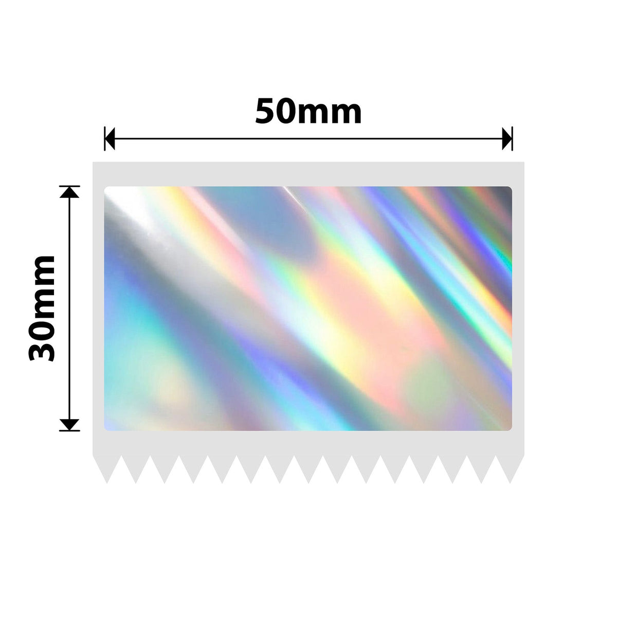 NIIMBOT - M Range - 50x30mm - Silver Holographic Laser - 240 Labels