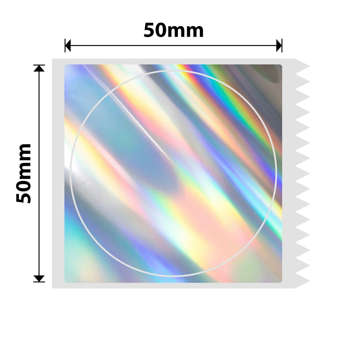 NIIMBOT - M Range - 50x50mm - Silver Holographic Laser Round - 150 Labels