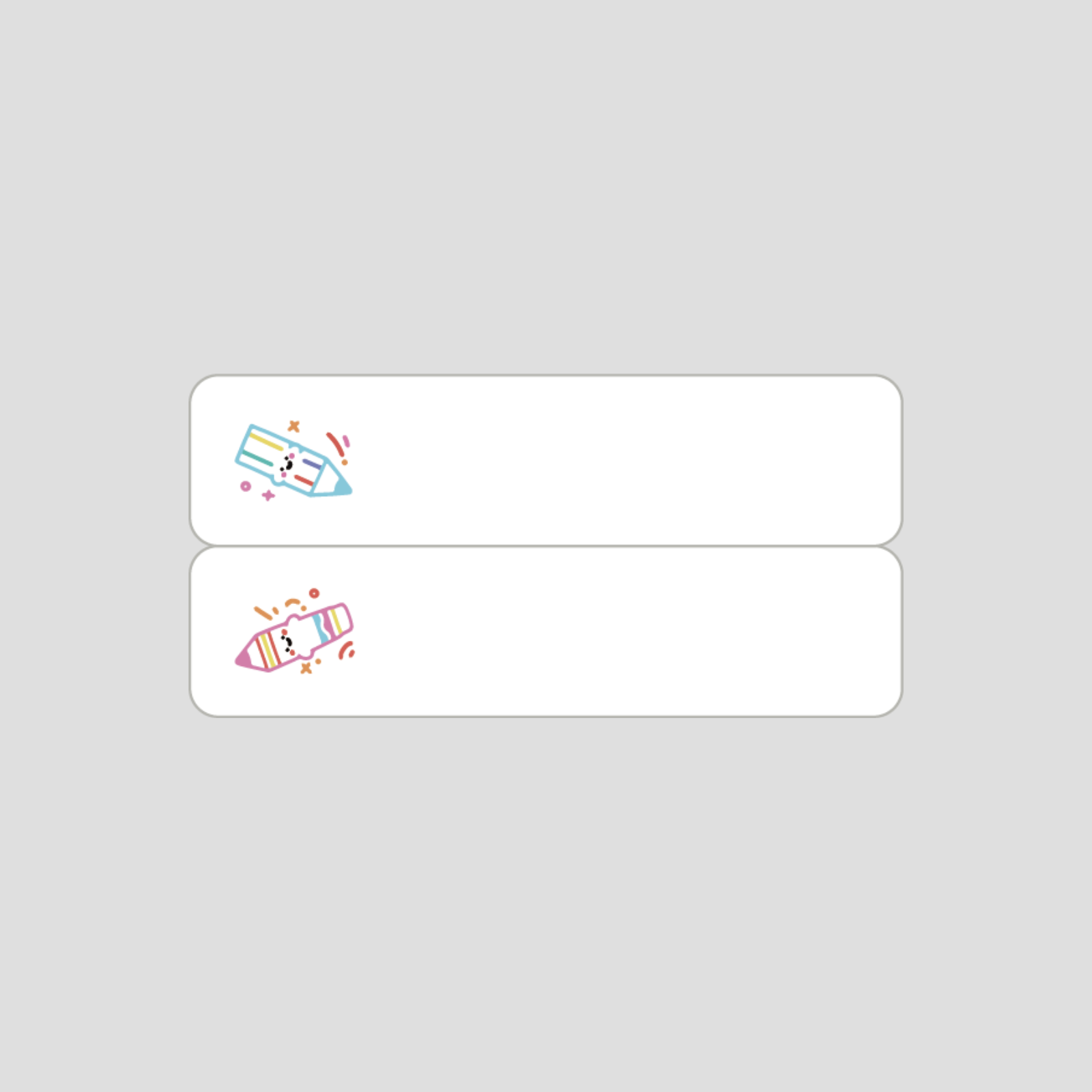 NB891 - Niimbot - B18 / N1 - 6x25mm / 2L - 420 Fun Vertical Pen Sticker Labels