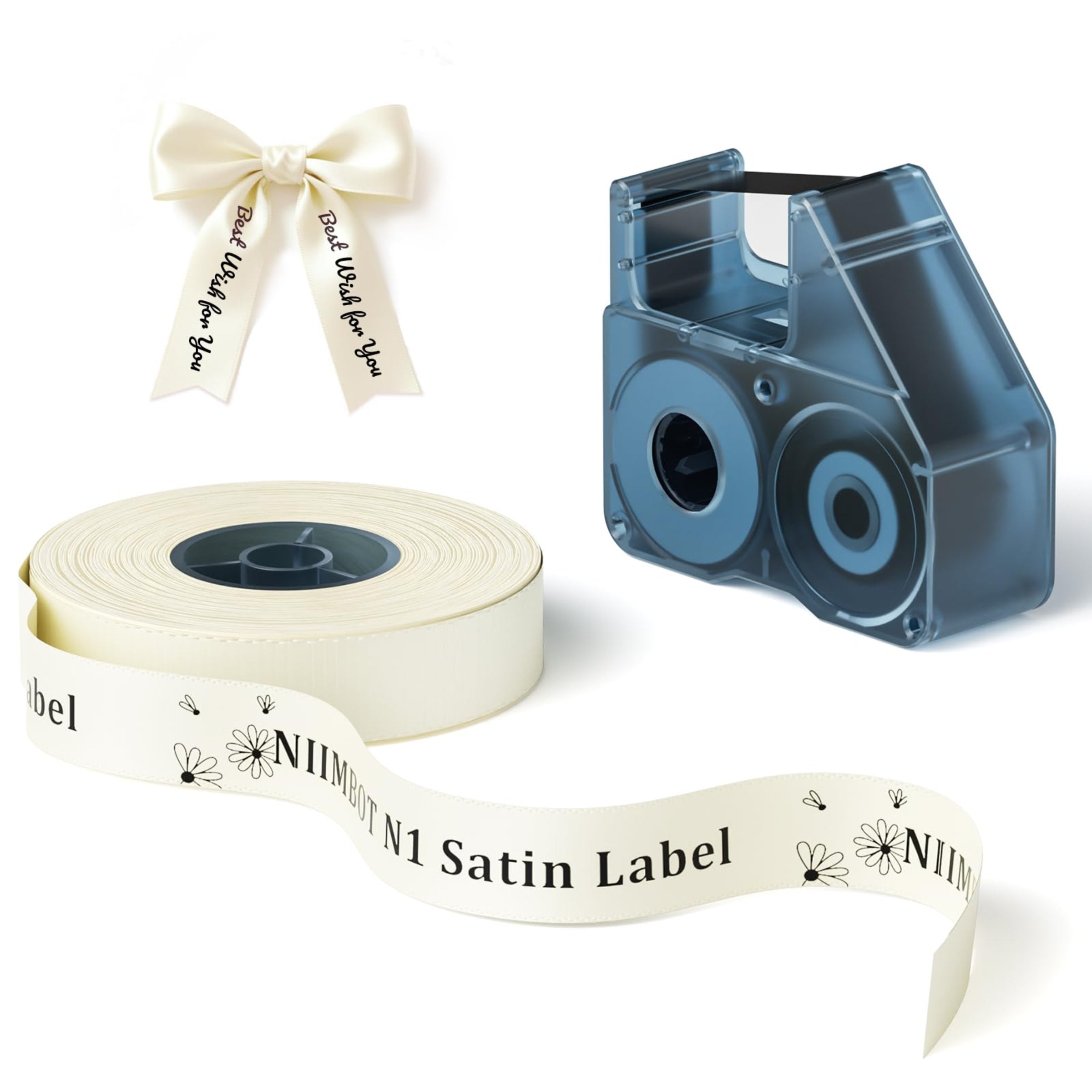 NB624 - NIIMBOT - N1 - BLUETOOTH SATIN RIBBON & LABEL PRINTER KIT INCL BOTH SETS - BEIGE