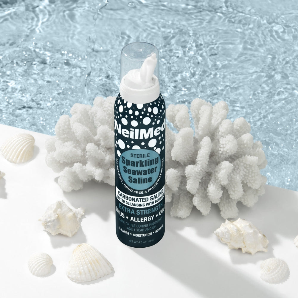 NEILMED - SPARKLING SEAWATER - EXTRA STRENGTH CARBONATED - SALINE SPRAY - 125 ML