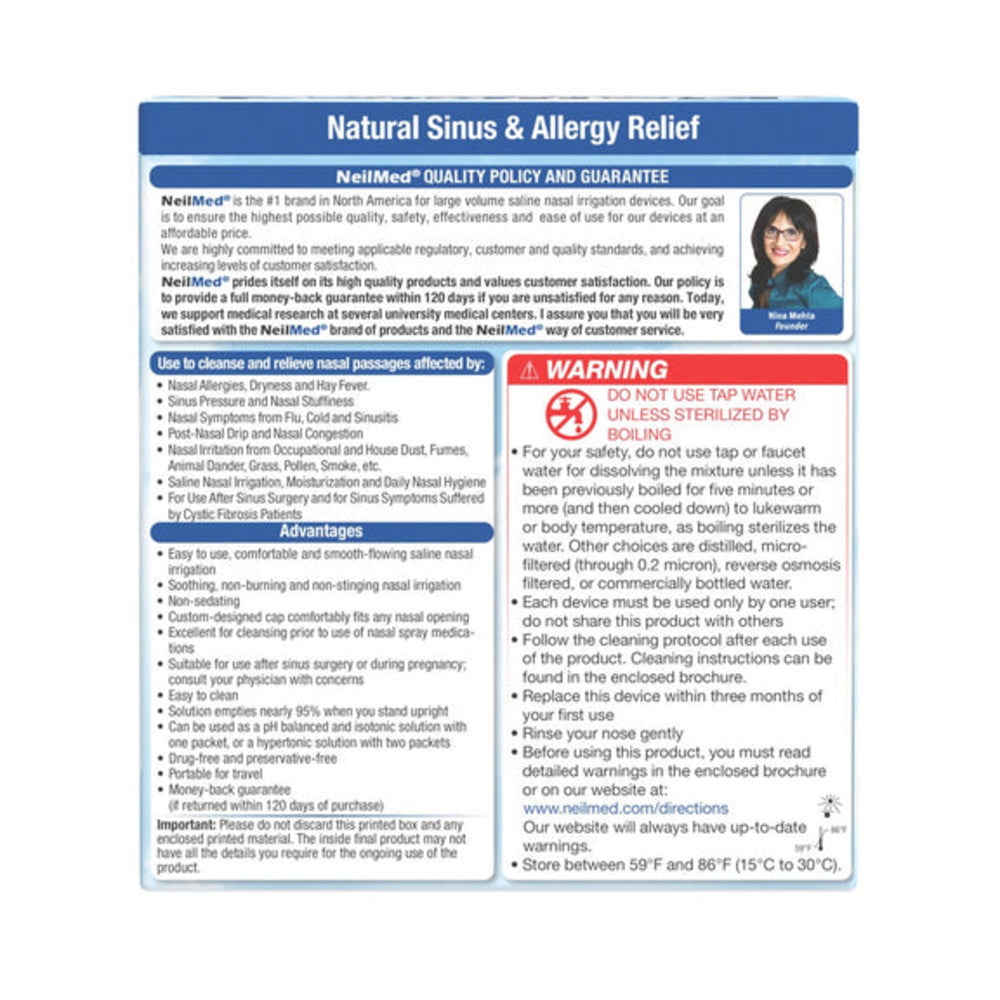 NEILMED - SINUS RINSE KIT - 60 SACHETS