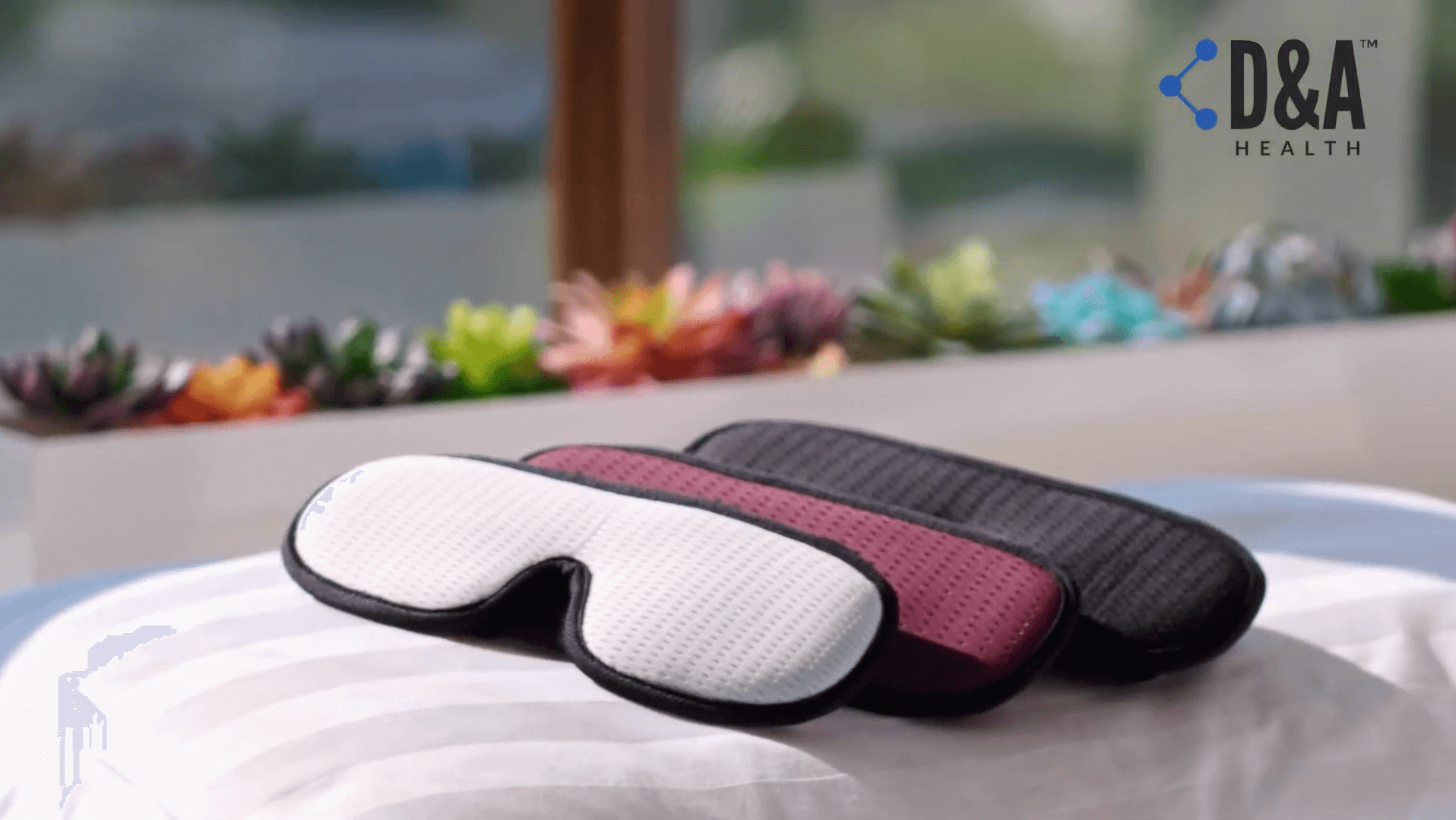 Load video: D&A HEALTH - 3D SLEEP EYE MASK WITH BREATHABLE MESH