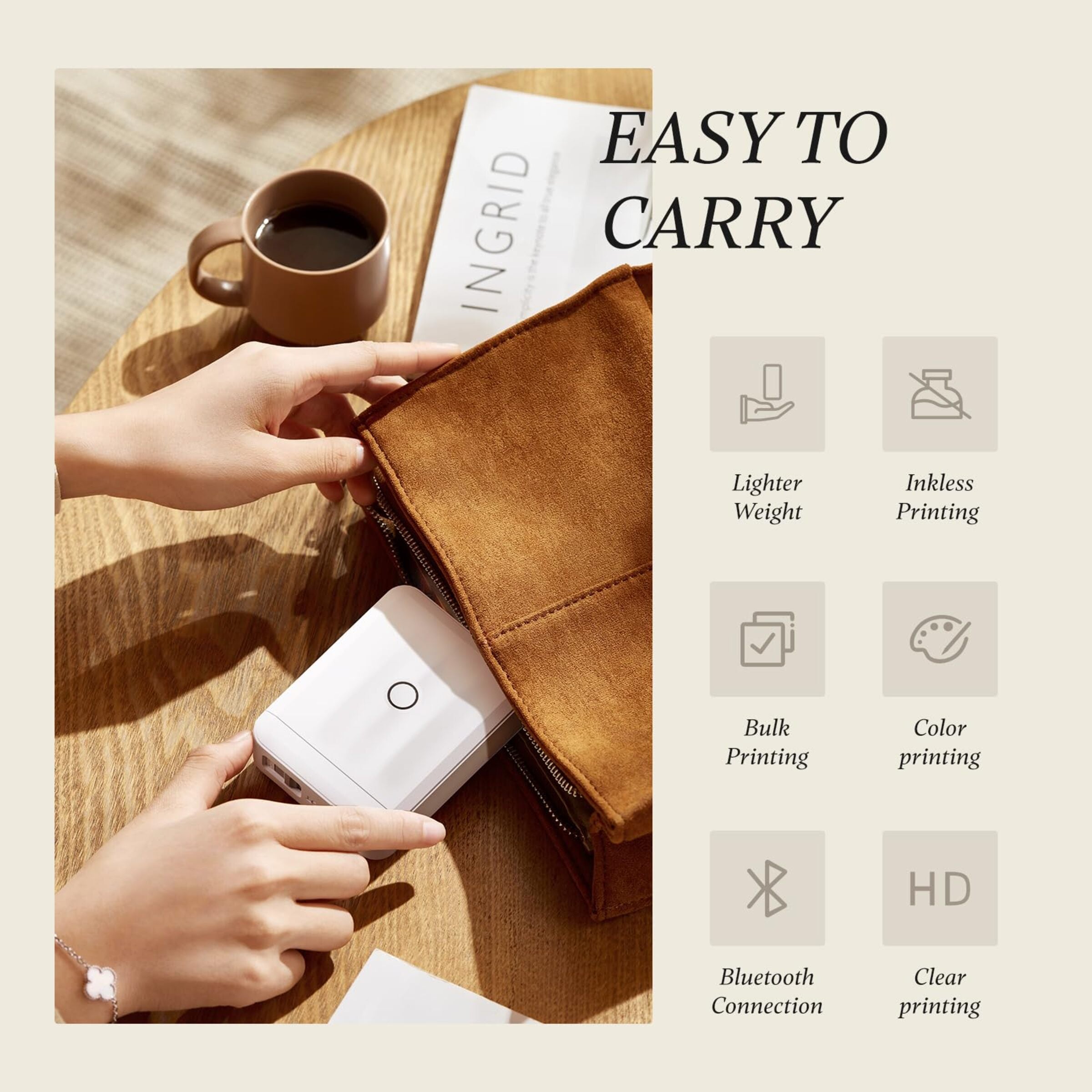 NIIMBOT - D110_M - PORTABLE BLUETOOTH LABEL PRINTER INCLUDING FREE LABEL ROLL (12*40MM - WHITE)