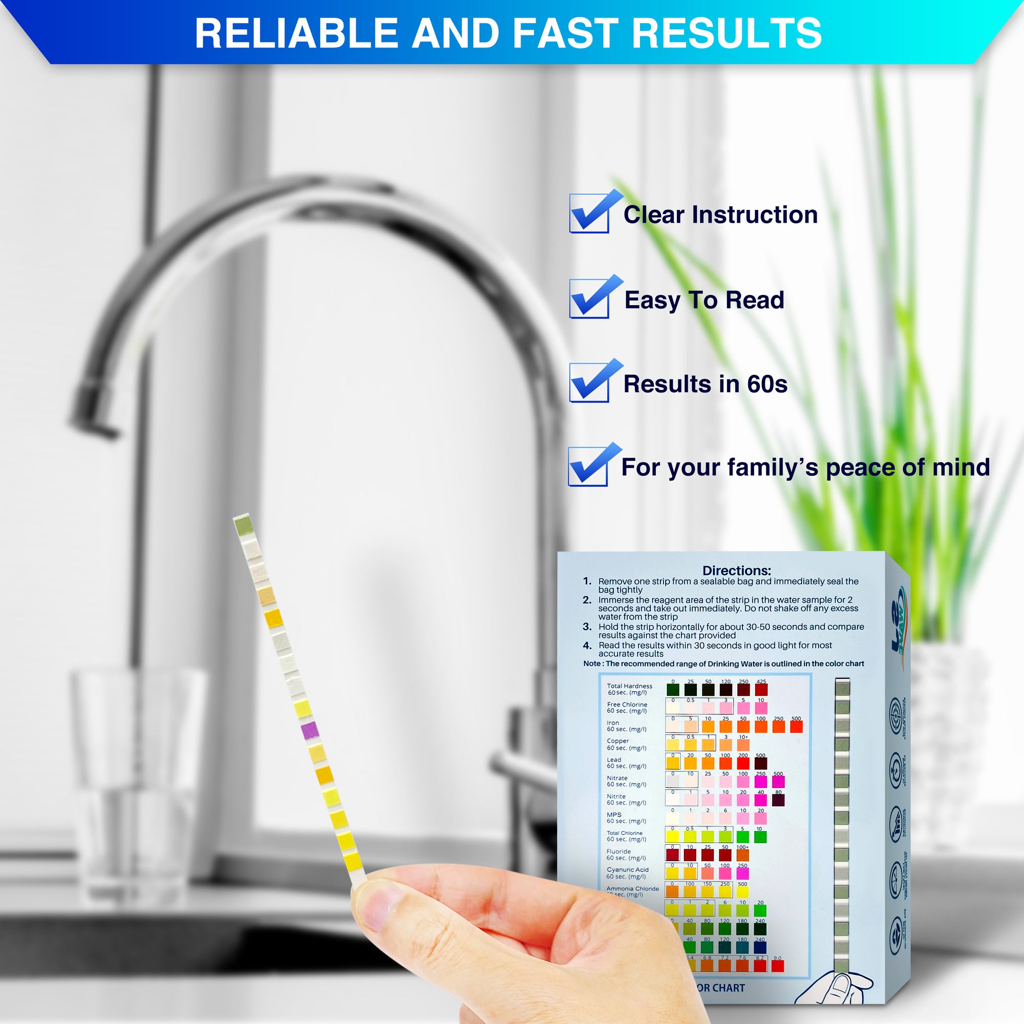 SJ WAVE - 16 IN 1 WATER TEST STRIP KIT (100'S)
