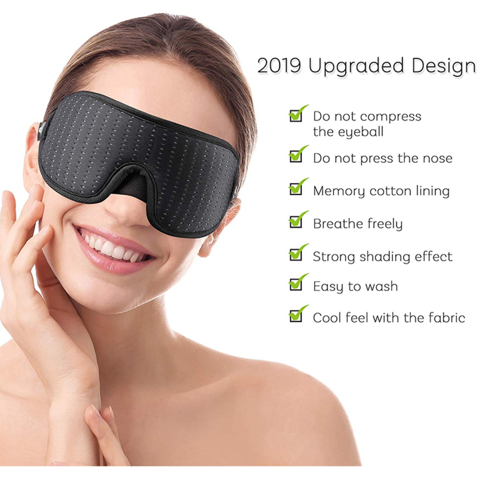 D&A HEALTH - 3D SLEEP EYE MASK WITH BREATHABLE MESH