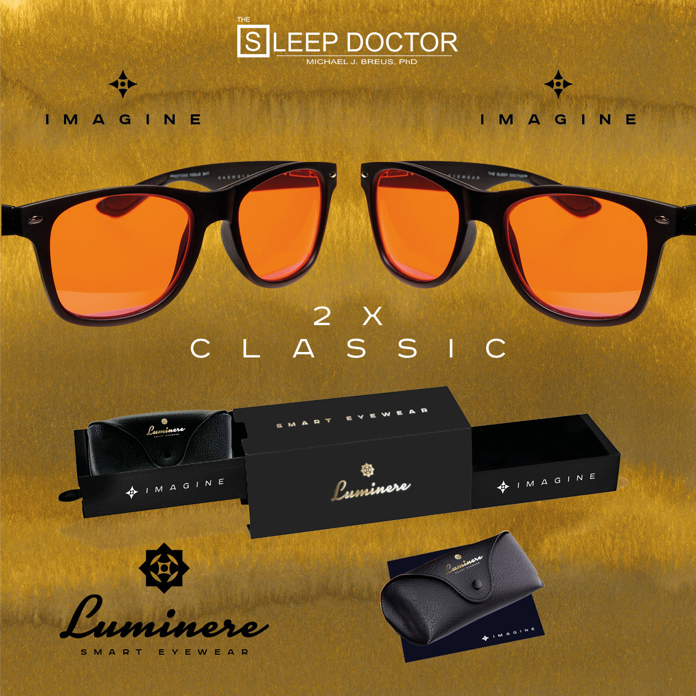 LUMINERE BLUE LIGHT BLOCKING GLASSES - DR MICHAEL BREUS