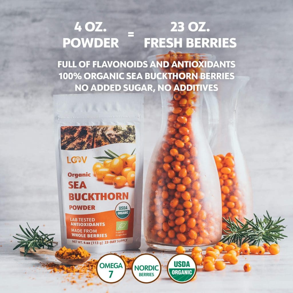 LOOV - ORGANIC SEA BUCKTHORN POWDER - 113 GRAMS