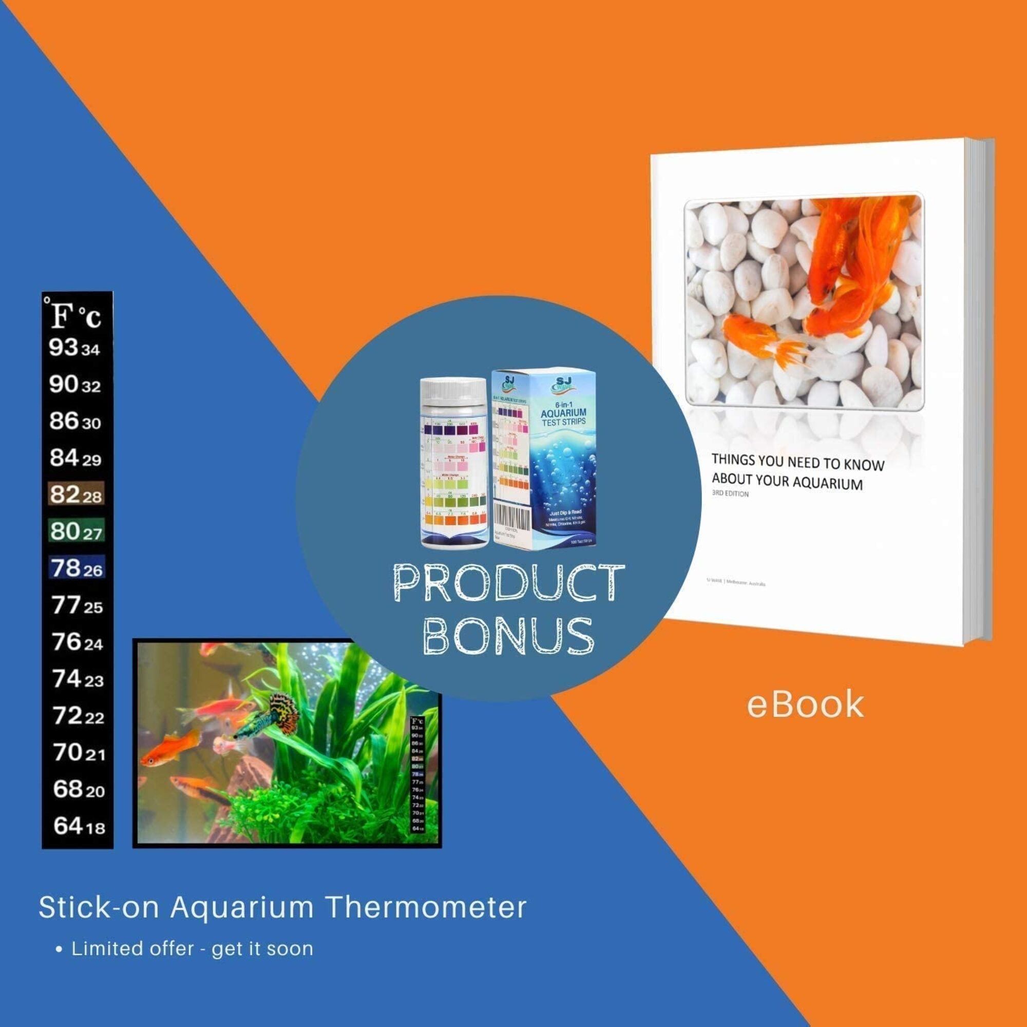 SJ WAVE - 6 IN 1 AQUARIUM TEST STRIP KIT (100'S)