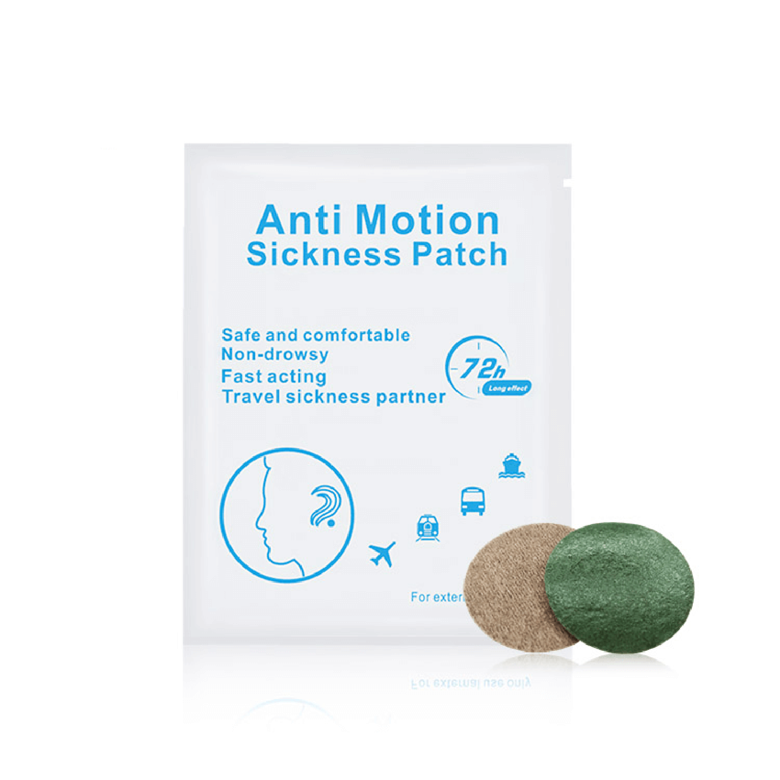 ANTI MOTION SICKNESS PATCH - RELIEF UP TO 72 HOURS - 20 PATCHES