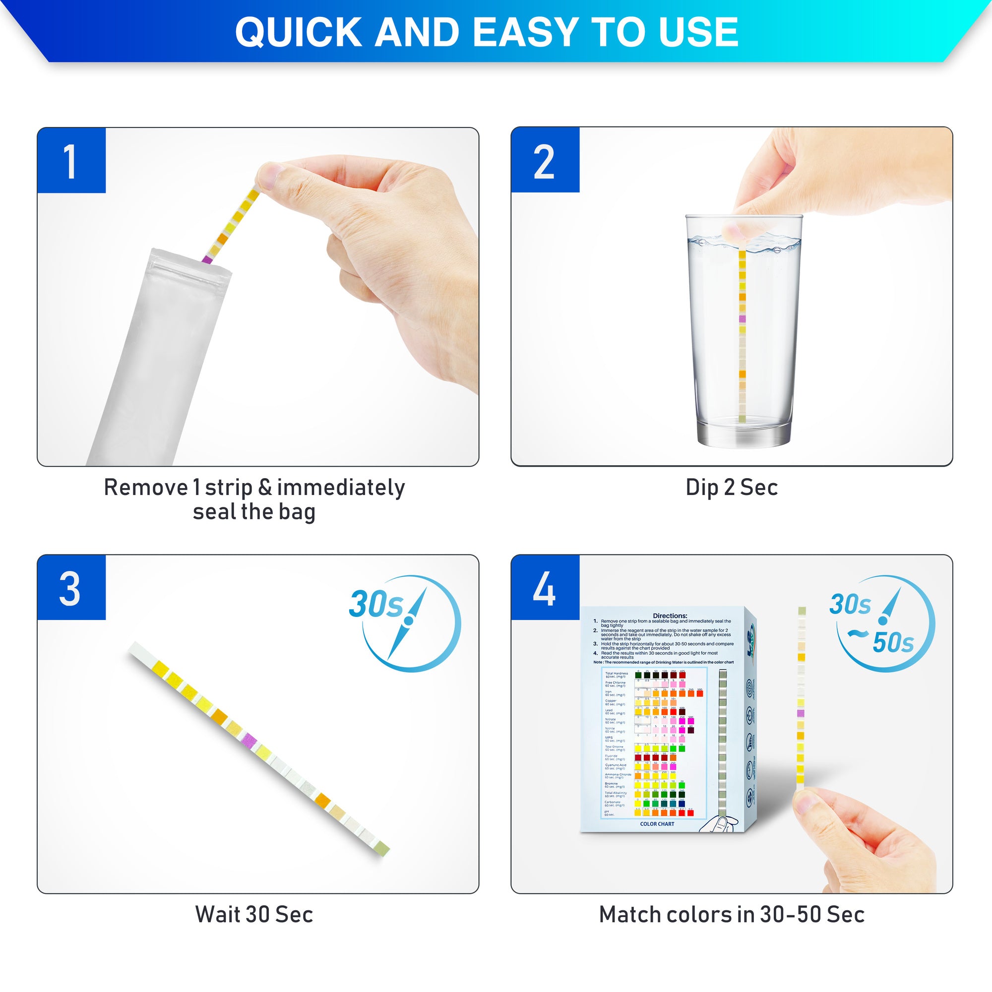 SJ WAVE - 16 IN 1 WATER TEST STRIP KIT (100'S)