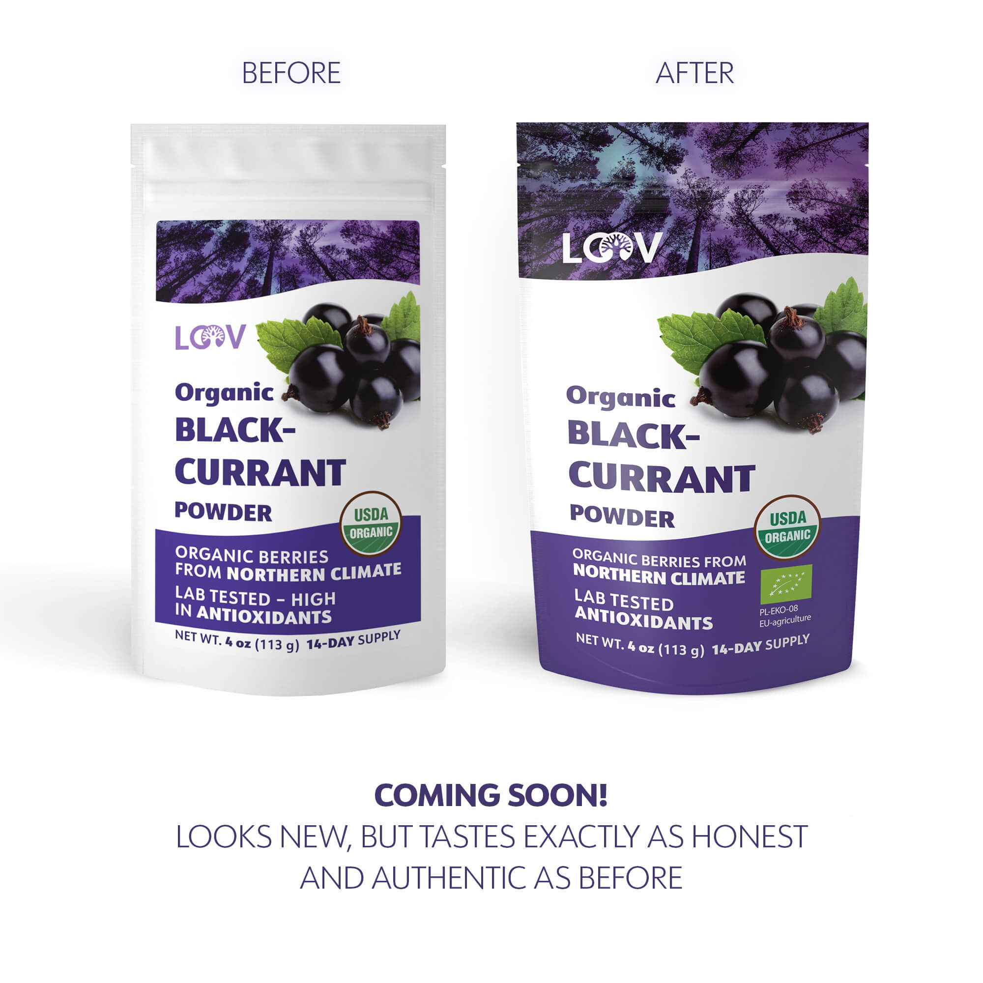LOOV - ORGANIC BLACK-CURRANT POWDER (FREEZE-DRIED)
