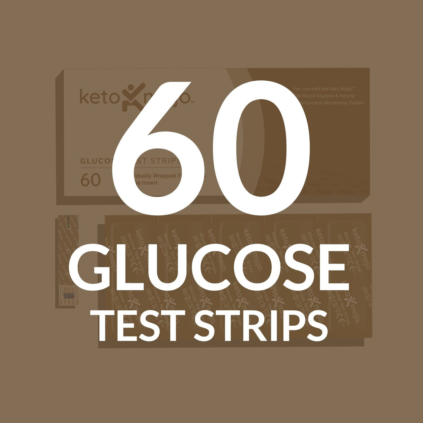 KETO MOJO™ - GKI - BLOOD GLUCOSE TEST STRIPS (60'S)