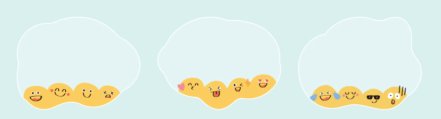 NIIMBOT - B21 / B3S - 41*31MM - 220 TRANSPARENT THERMAL LABELS - SMILEY FACE DESIGN