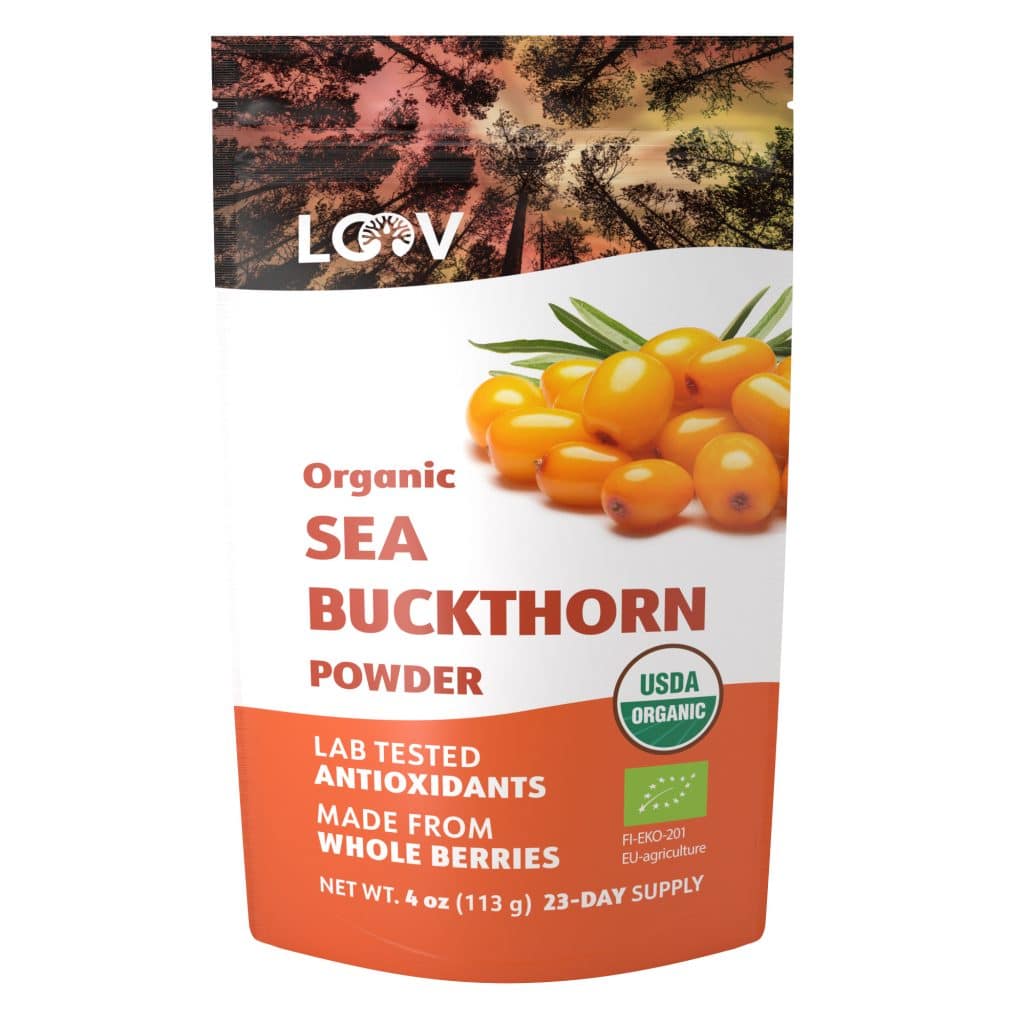 LOOV - ORGANIC SEA BUCKTHORN POWDER - 113 GRAMS