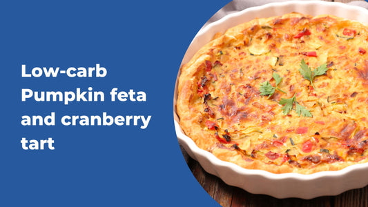 Pumpkin feta and cranberry tart