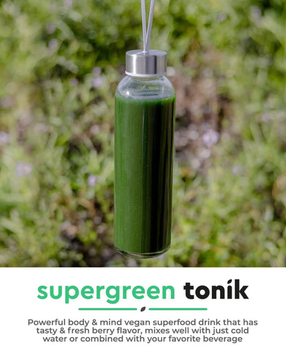 SUPERGREEN TONIK - 100% NATURAL GREENS SUPERFOOD POWDER – 30 DAY SUPPLY – 345 GRAMS (1 TUB) - MINT