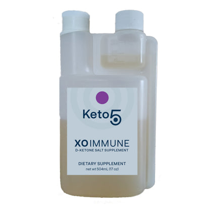 KETO 5 - XO IMMUNE - LIQUID D-KETONE SALT BHB - HIGH POTENCY - 504ML'S - 28 SERVINGS