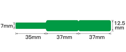 NB142 - Niimbot - D11 / D101 / D110 / H1S - 12.5x109mm - 65 Green Cable Labels