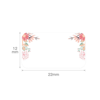 NB124 - NIIMBOT - D11 / D101 / D110 / H1S - 12X22MM - 260 THERMAL LABELS - SPRING RED DESIGN