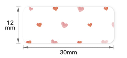 NB147 - NIIMBOT - D11 / D101 / D110 / H1S - 12X30MM - 210 THERMAL LABELS - LOVE DESIGN