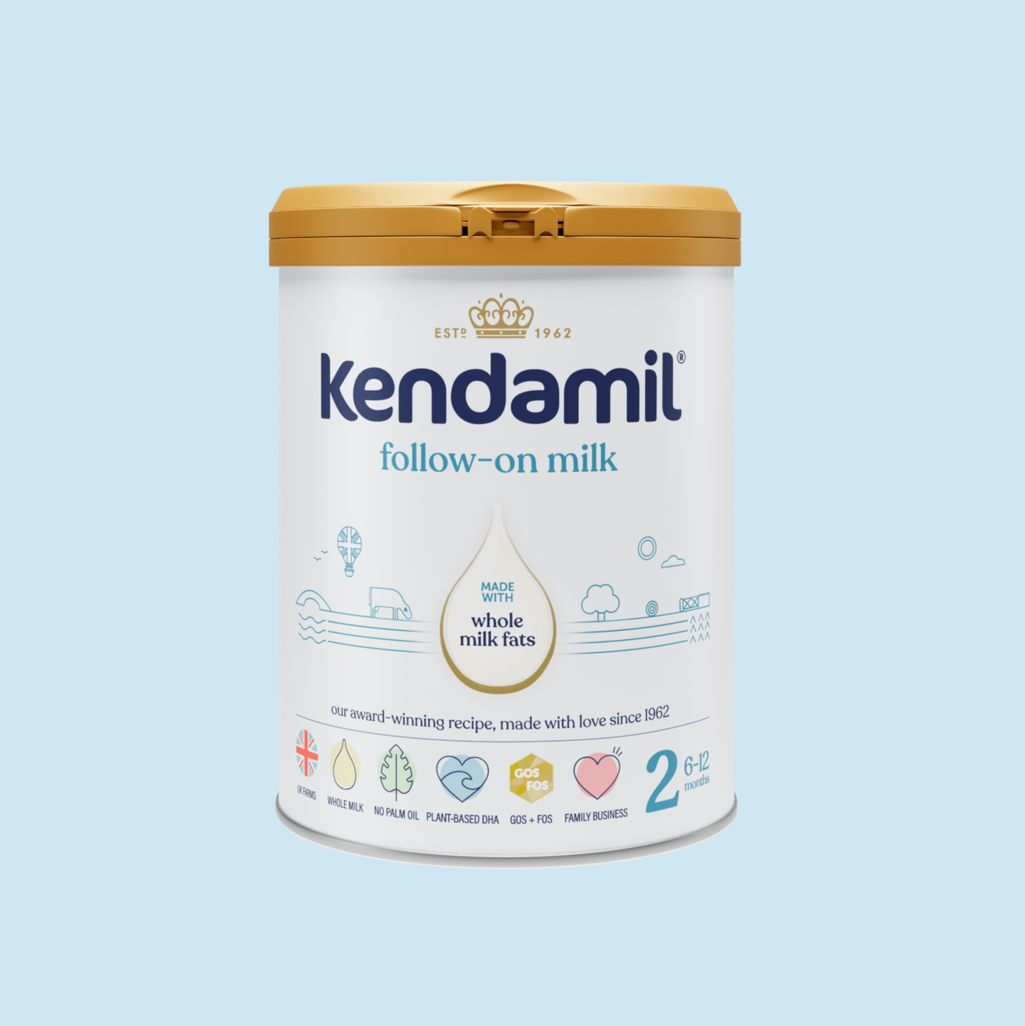 KENDAMIL - CLASSIC FOLLOW-ON MILK BABY FORMULA - STAGE 2, 6-12 MONTHS, 800G