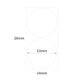 NB151 - NIIMBOT - D11 / D101 / D110 - 14*28MM - 220 LABELS PER ROLL - TWIN ROUND - WHITE