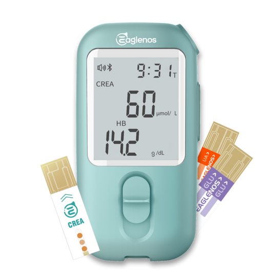 EAGLENOS - CREATININE, URIC ACID & GLUCOSE BLOOD TEST METER ONLY (M432) - NO STRIPS OR ACCESSORIES