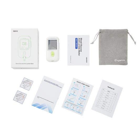 EAGLENOS - LACTATE & GLUCOSE BLOOD TEST METER ONLY (EN310) - NO STRIPS OR ACCESSORIES
