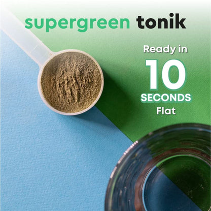 SUPERGREEN TONIK - 100% NATURAL GREENS SUPERFOOD POWDER – 30 DAY SUPPLY – 345 GRAMS (1 TUB) - MINT
