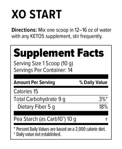 KETO 5 - XO START - RECOVERY & DIGESTIVE SUPPORT - 14 SERVINGS - 140GRAMS