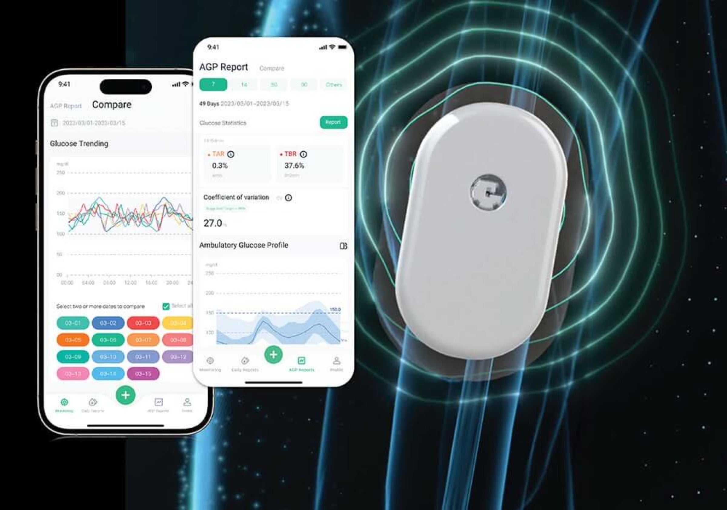 SIBIONICS - GS1 - CONTINUOUS GLUCOSE MONITORING SYSTEM (CGM) - 14 DAYS - +3 YEARS