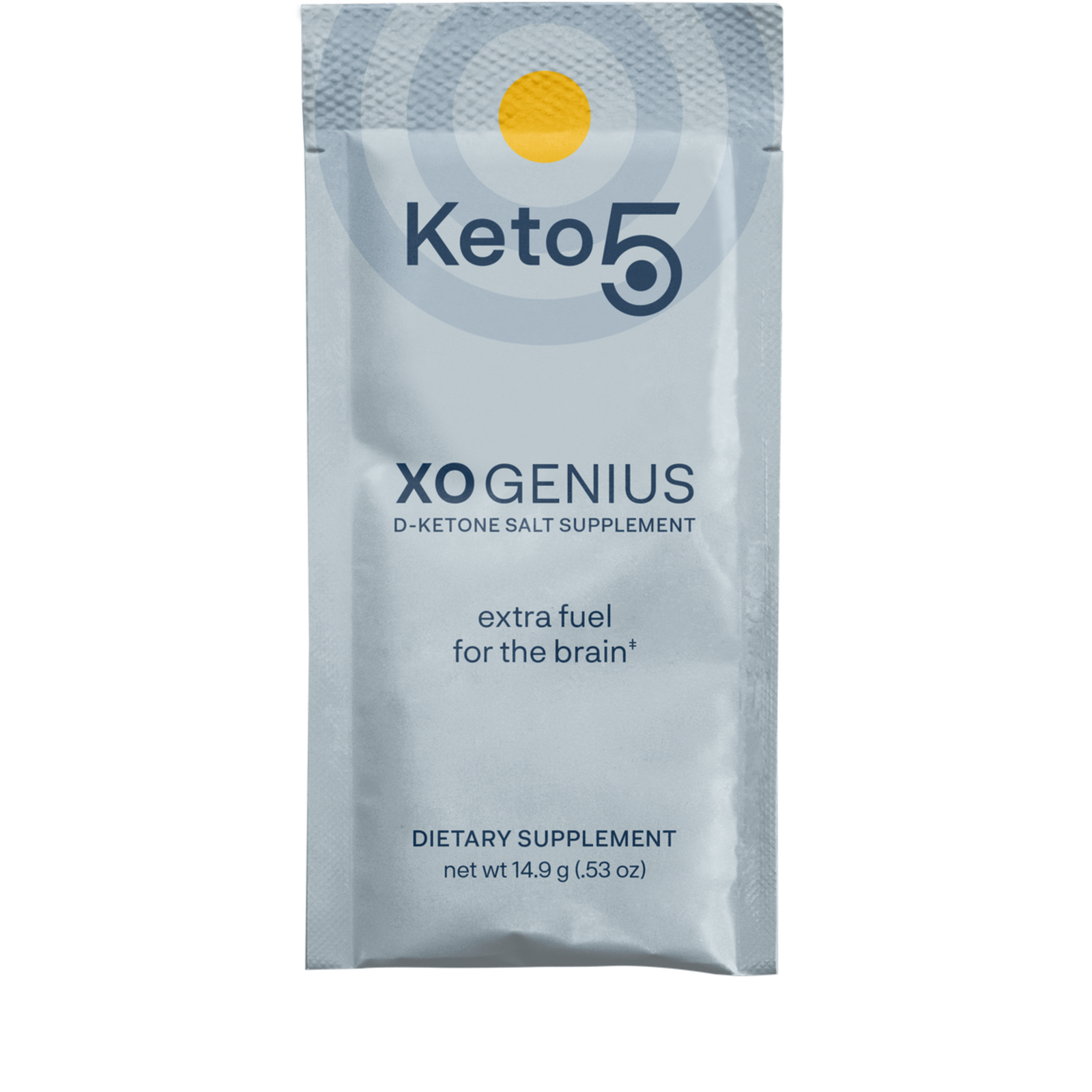 KETO 5 - XO GENIUS - D-KETONE SALT BHB - 30 SACHETS - 14.9 GRAMS PER SERVING