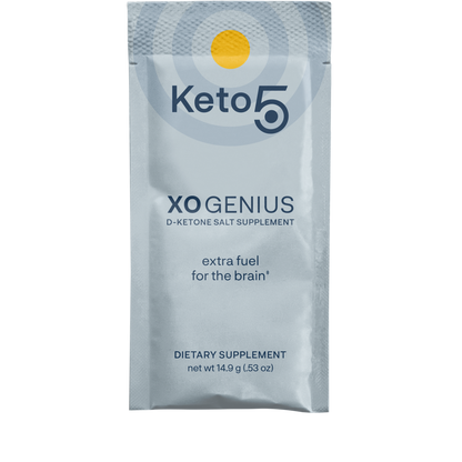 KETO 5 - XO GENIUS - D-KETONE SALT BHB - 30 SACHETS - 14.9 GRAMS PER SERVING