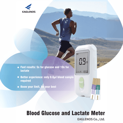 EAGLENOS - LACTATE START-UP BLOOD TEST METER KIT (EN310) - INCLUDES 50 LACTATE STRIPS