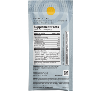 KETO 5 - XO GENIUS - D-KETONE SALT BHB - 30 SACHETS - 14.9 GRAMS PER SERVING
