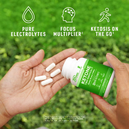 REAL KETONES - KETONE BIO IDENTICAL - D-BHB - 60 CAPSULES - 30 SERVINGS