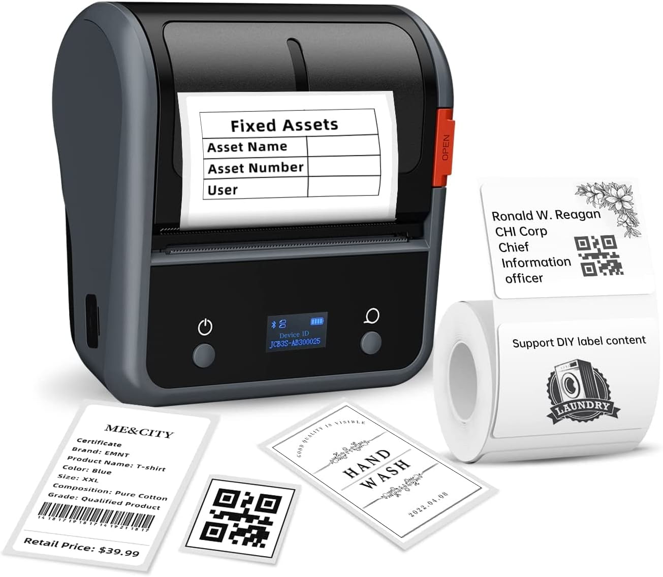 NB119 - NIIMBOT - B3S - PORTABLE THERMAL LABEL BLUETOOTH PRINTER INCLUDING FREE LABEL (70*40MM - WHITE)