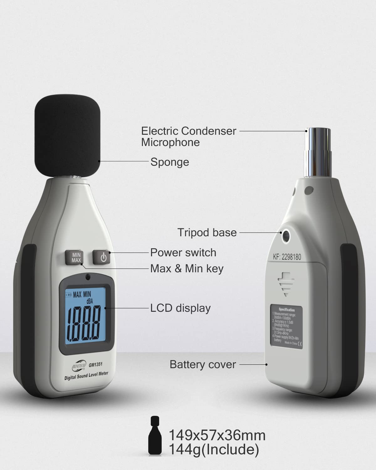 BENETECH - DIGITAL SOUND LEVEL METER (GM1351)