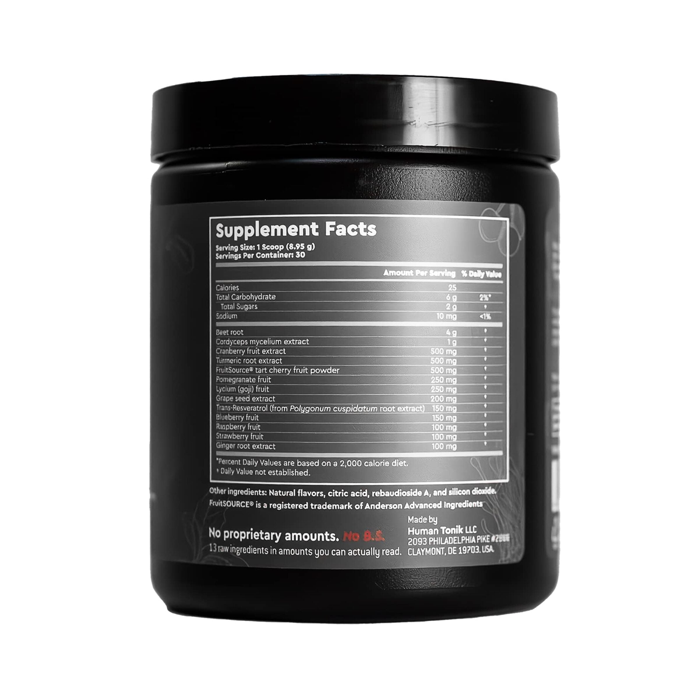 RED TONIK - 13 SUPERFOODS & ADAPTOGENS POWDER - 30 DAY SUPPLY - BERRY