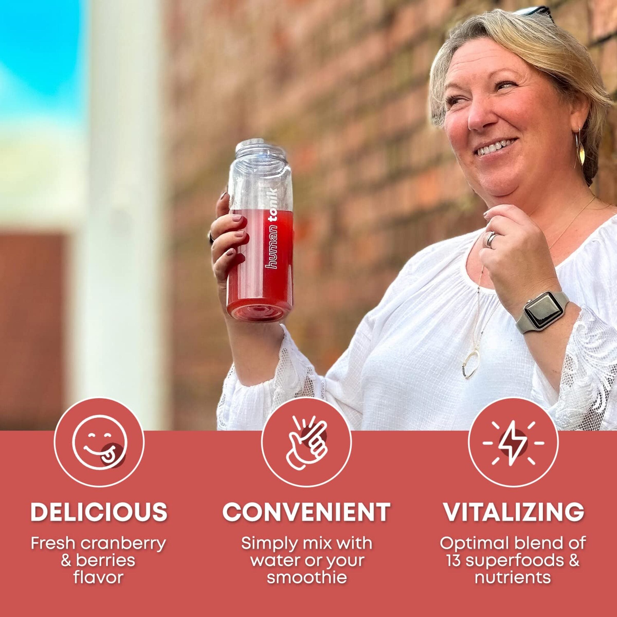 RED TONIK - 13 SUPERFOODS & ADAPTOGENS POWDER - 30 DAY SUPPLY - BERRY