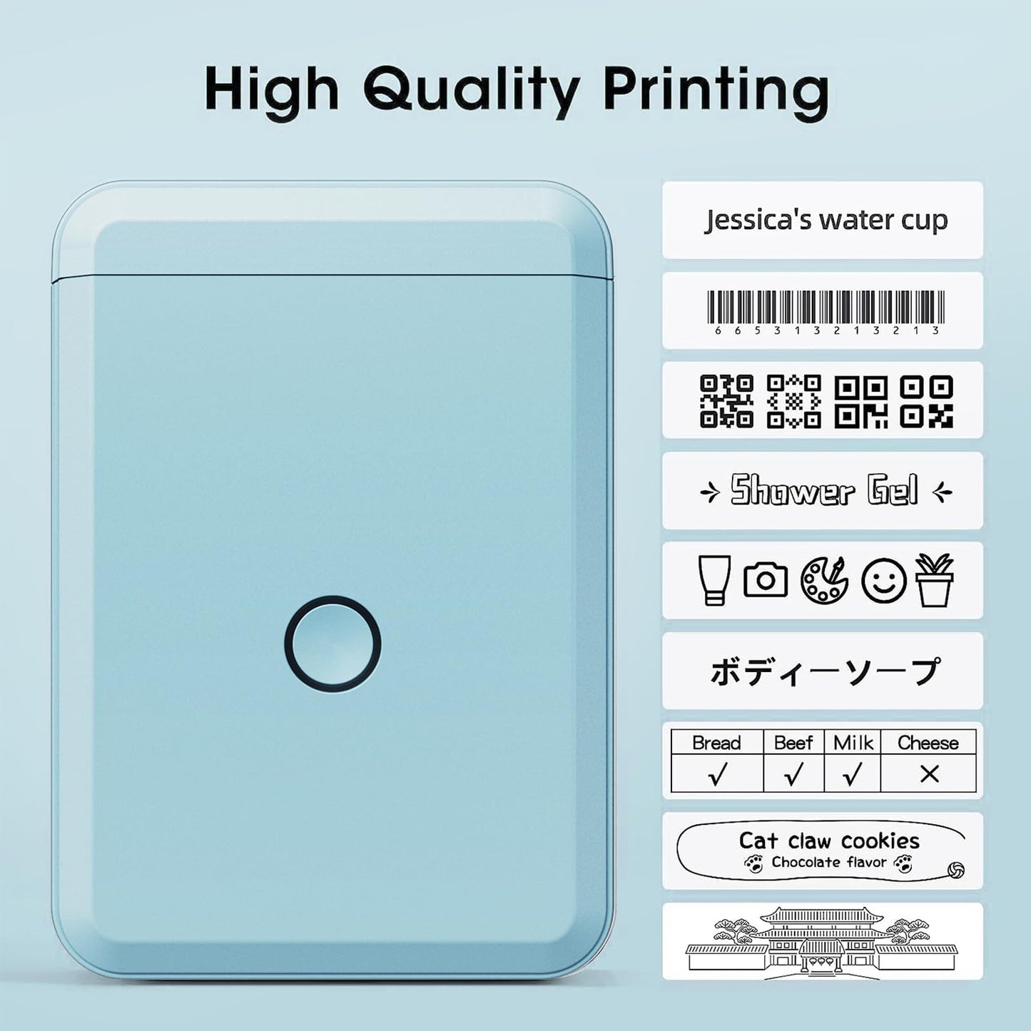 NB120 - NIIMBOT - D110 - PORTABLE LABEL BLUETOOTH PRINTER INCLUDING FREE LABEL ROLL (15*30MM - WHITE)
