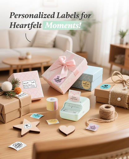 NB109 - NIIMBOT - B21 - PORTABLE THERMAL LABEL BLUETOOTH PRINTER INCLUDING FREE LABEL (50*30MM - WHITE)