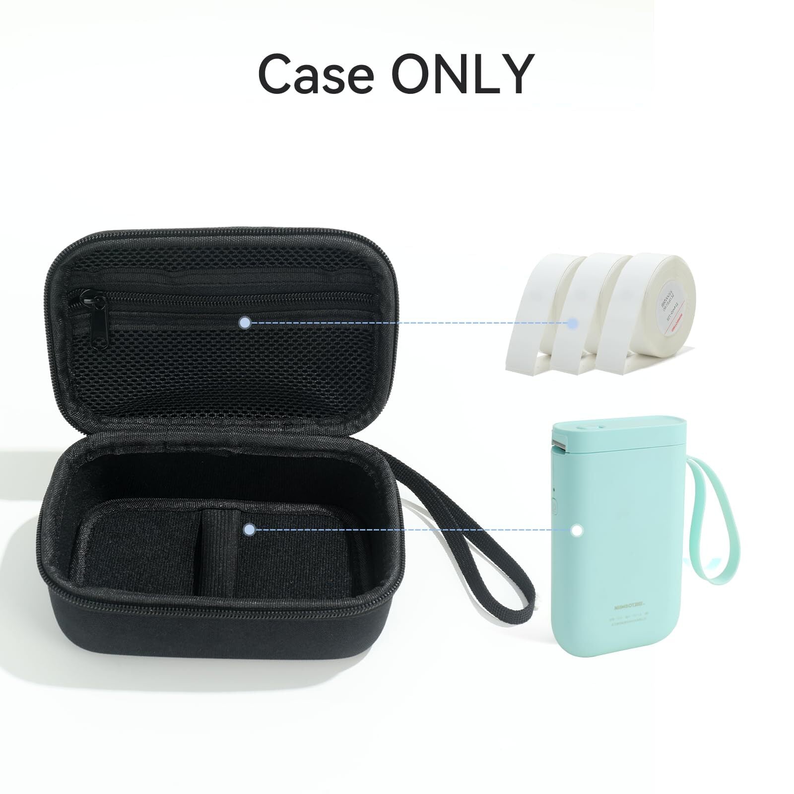 NIIMBOT - D11 / D110 / B18 - STORAGE CASE FOR PRINTER & LABELS - BLACK